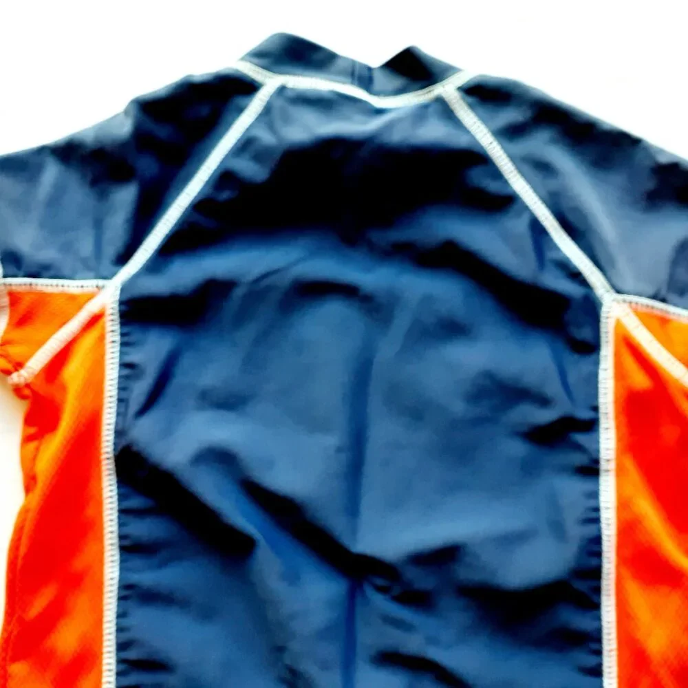 Carter's Boys Rash Guard Shark Blue Orange Swim Top 3T